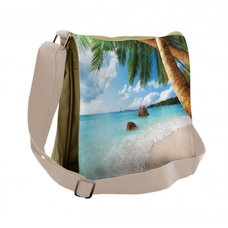 Exotic Palm Tree Ocean Messenger Bag