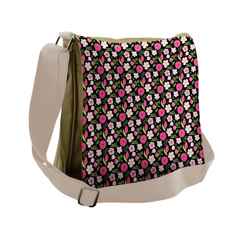 Petals Leaves and Stalks Messenger Bag