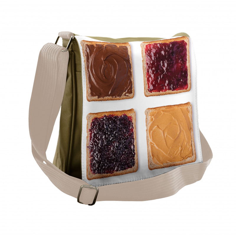 Breafast Toast Design Messenger Bag