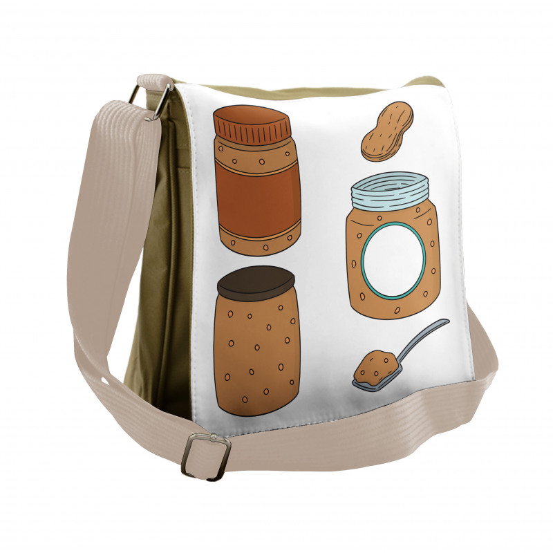 Food in a Jar Pattern Messenger Bag