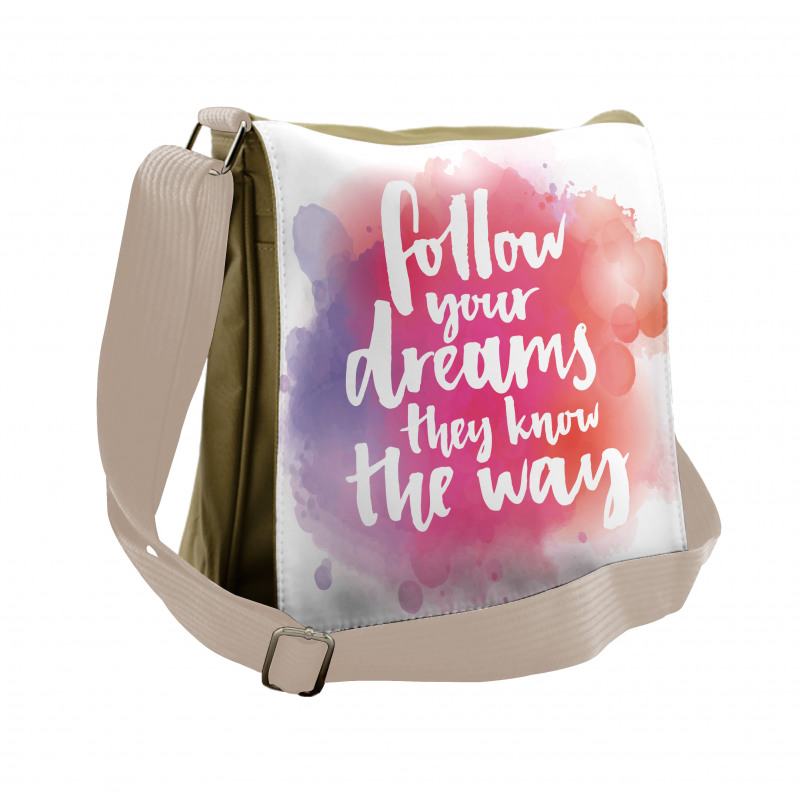 Dreams Know the Way Words Messenger Bag