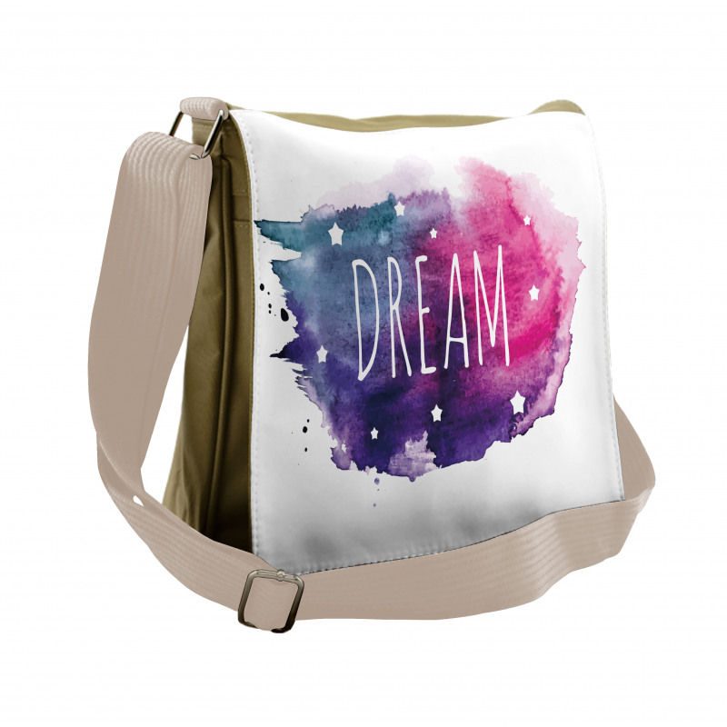 Words with Stars Watercolors Messenger Bag