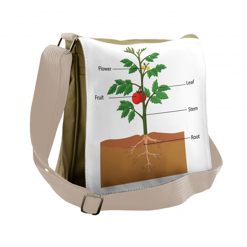 Parts of a Tomato Plant Messenger Bag