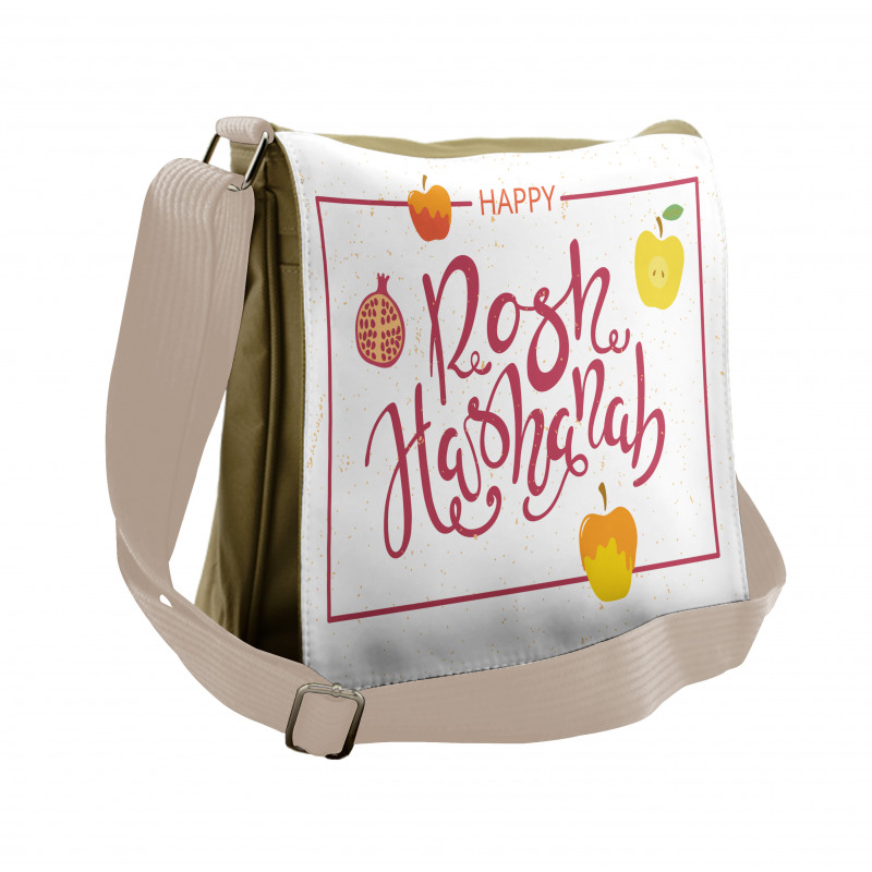 Israel New Year Text Messenger Bag