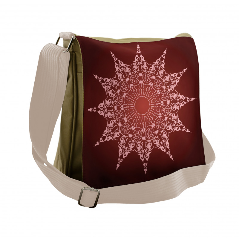 Ornamental Pattern Details Messenger Bag