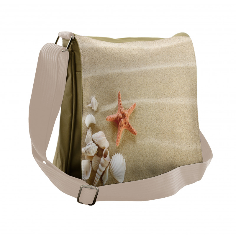 Exotic Seashells with Sand Messenger Bag