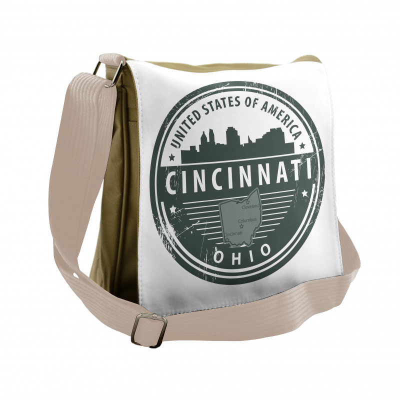 Aged America Emblem Ohio Messenger Bag