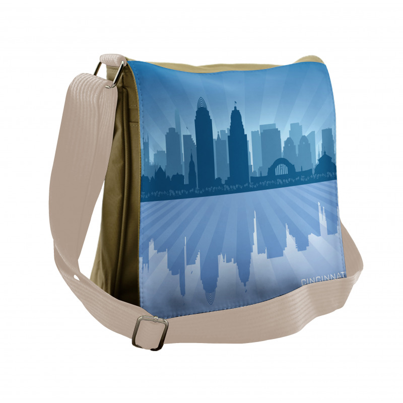 Reflection Cityscape Messenger Bag