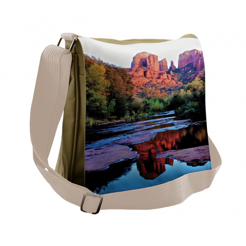 Majestic Cliffs Dawn Photo Messenger Bag