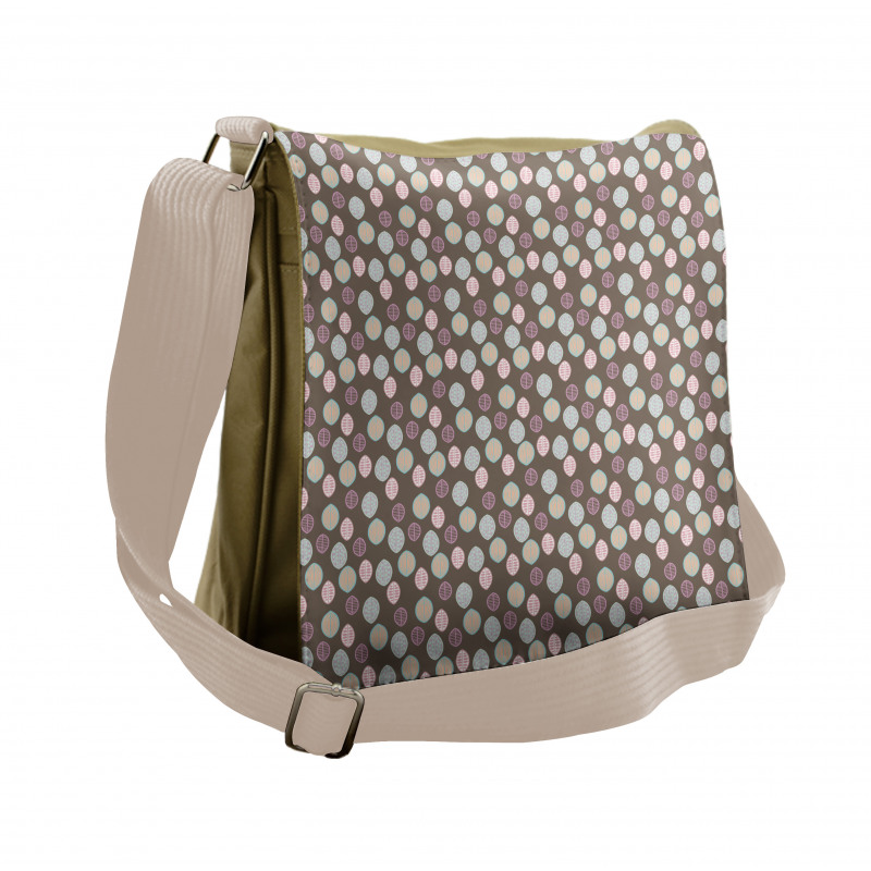 Floral Primitive Leaf Messenger Bag