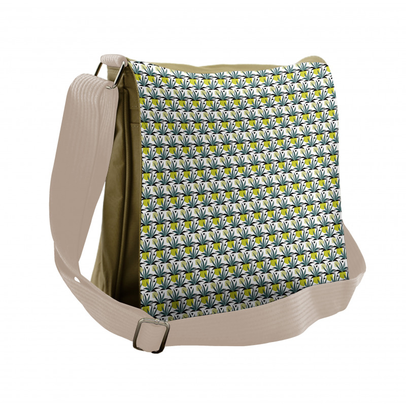 Botanical and Geometrical Messenger Bag