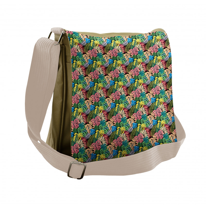 Rainbow Colored Hawaiian Messenger Bag