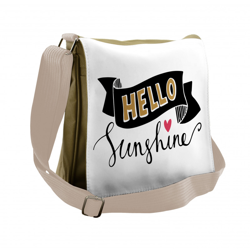 Grunge Effect Words Messenger Bag