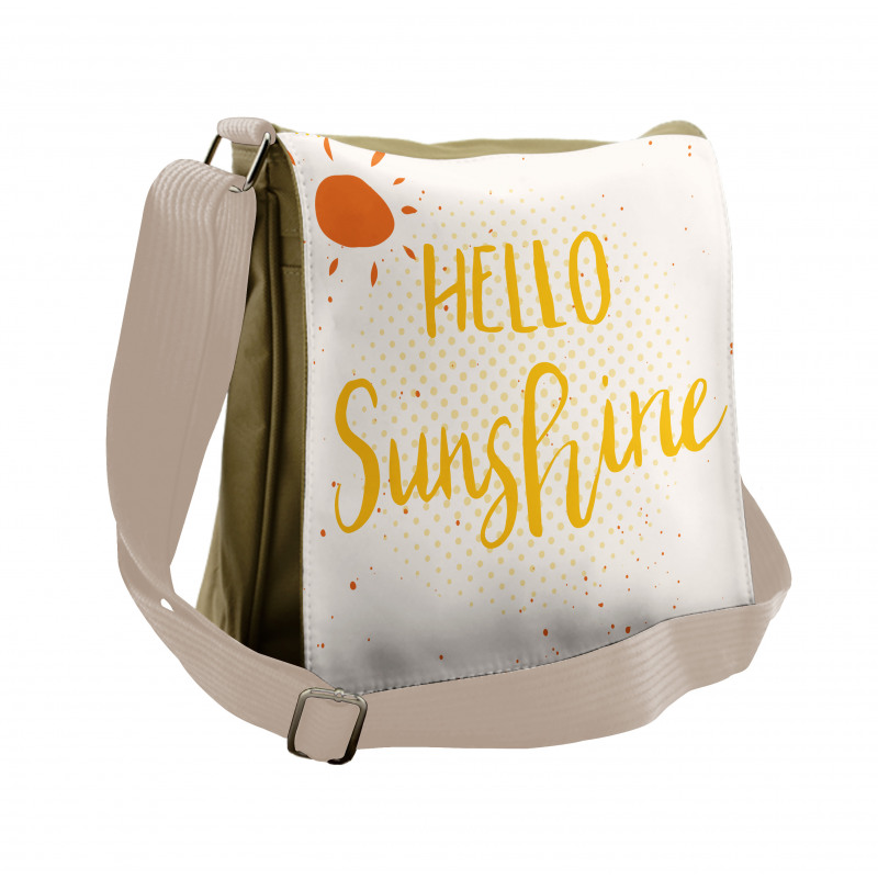 Halftone Dots Words Messenger Bag