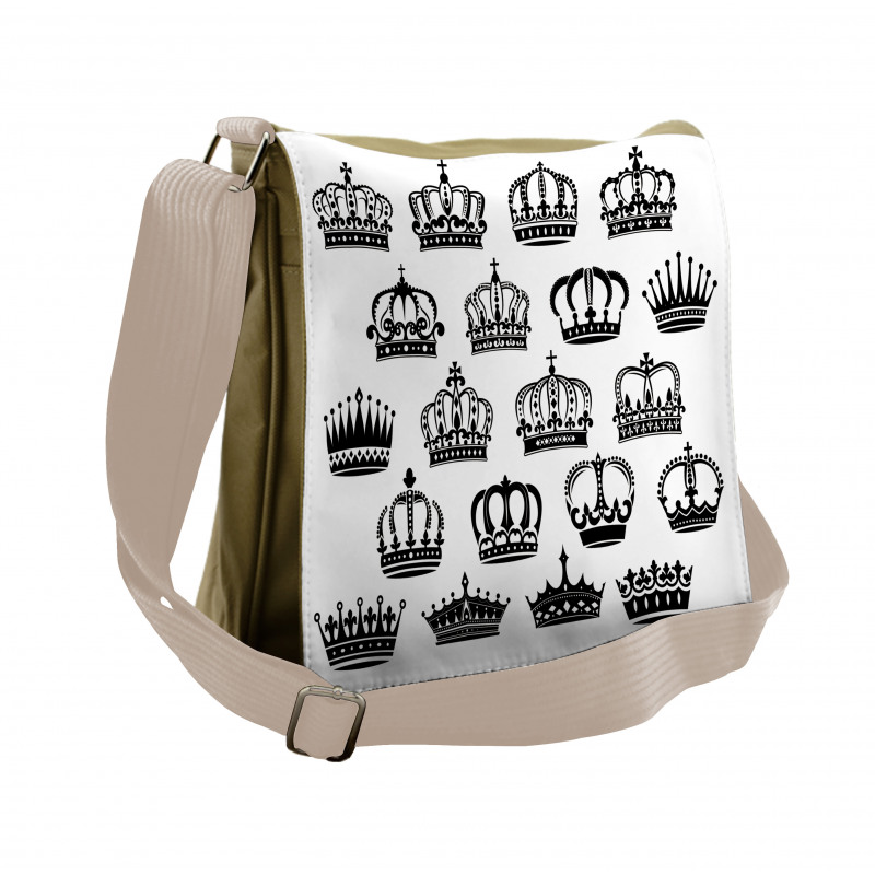 Royal Medieval Crowns Vintage Messenger Bag