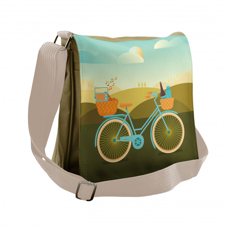 Camping Picnic Themed Bike Messenger Bag