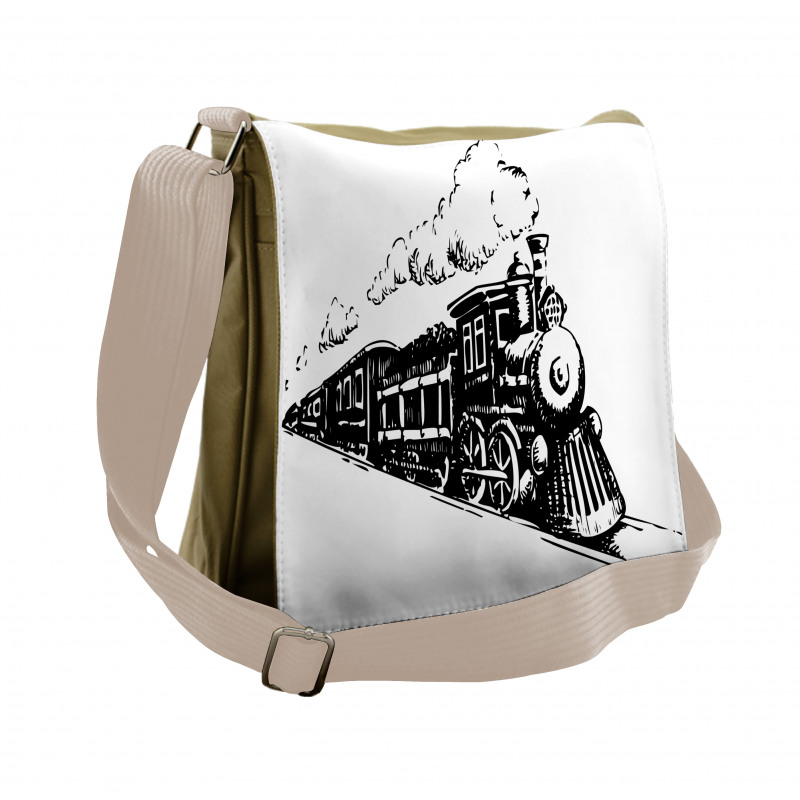 Retro Steam Locomotive Messenger Bag