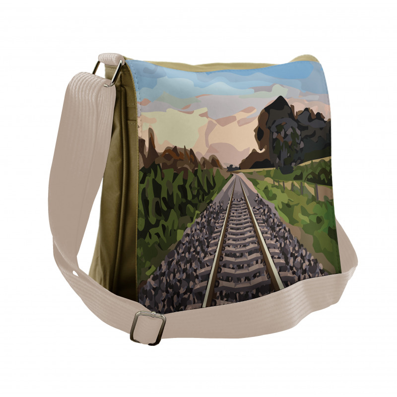 Stones and Road Tracks Messenger Bag