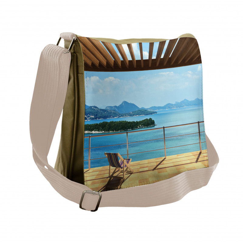 Balcony Panoramic Seascape Messenger Bag