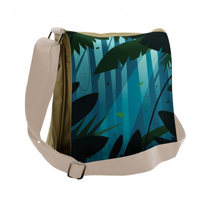 Lush Forest Leaves Messenger Bag