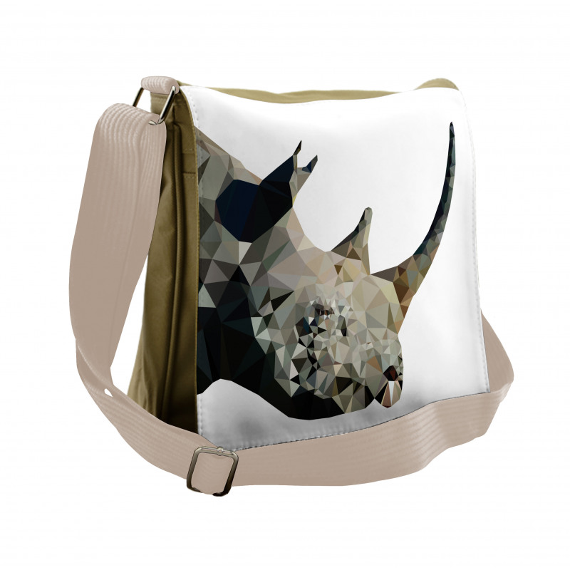 Polygonal Savannah Wildlife Messenger Bag