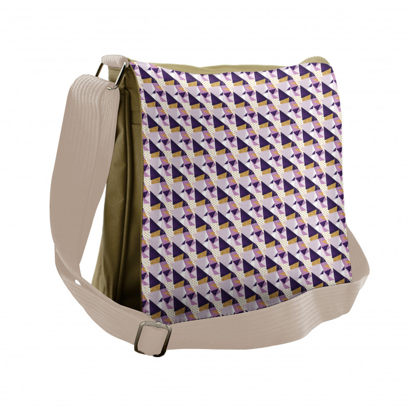 Angular Design Triangles Messenger Bag