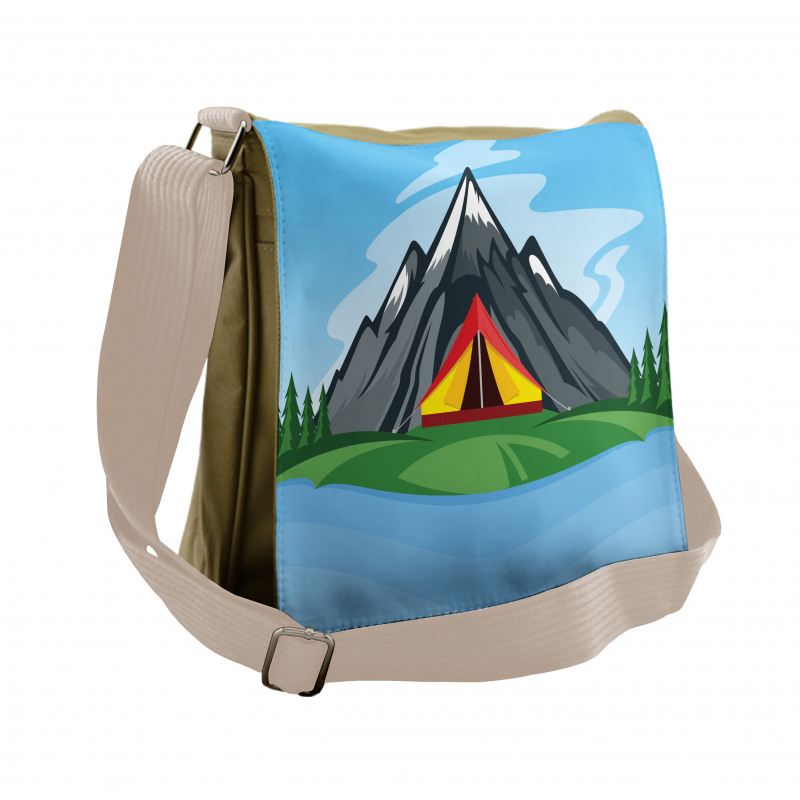 Camping Cartoon Messenger Bag