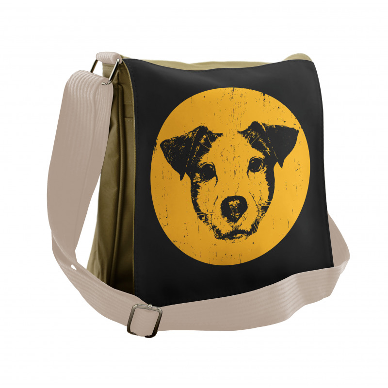 Portrait Pet Sketch Messenger Bag