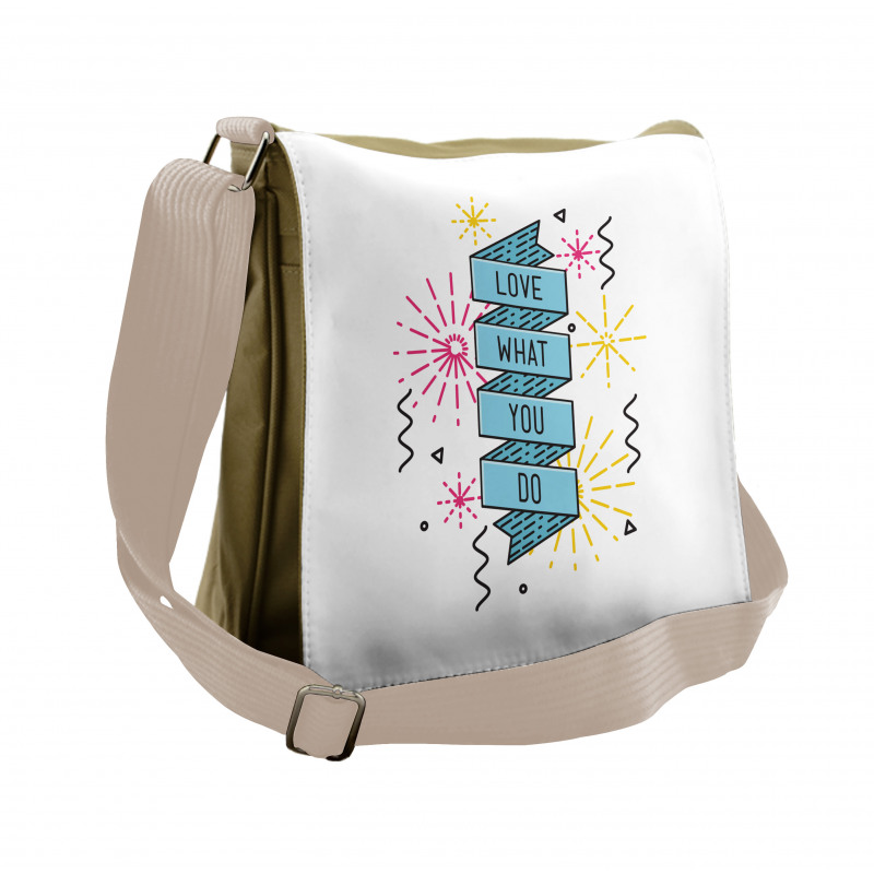 Dashed Starburst Stripes Messenger Bag