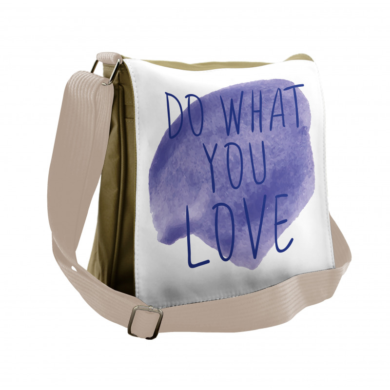 Watercolor Stain Abstract Messenger Bag