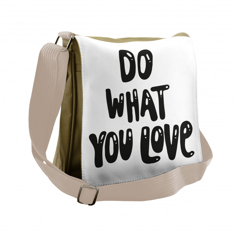 Classic Typeface Phrasal Messenger Bag