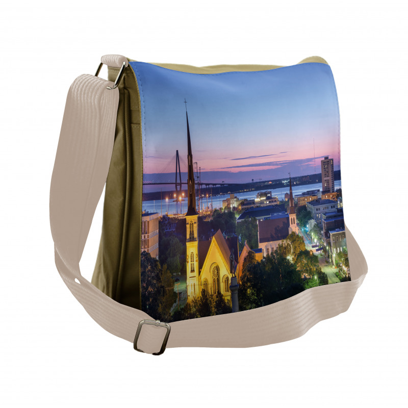 Famous Landmark Theme Messenger Bag