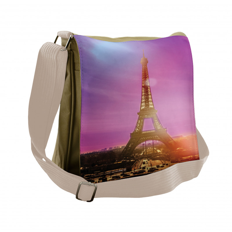 Colorful Sky Paris Messenger Bag