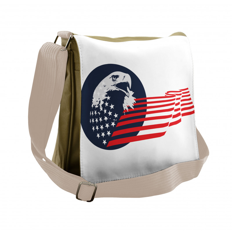 Eagle with Stars Stripes Messenger Bag