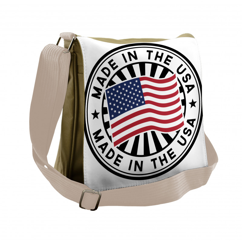 National Flag Stamp Design Messenger Bag