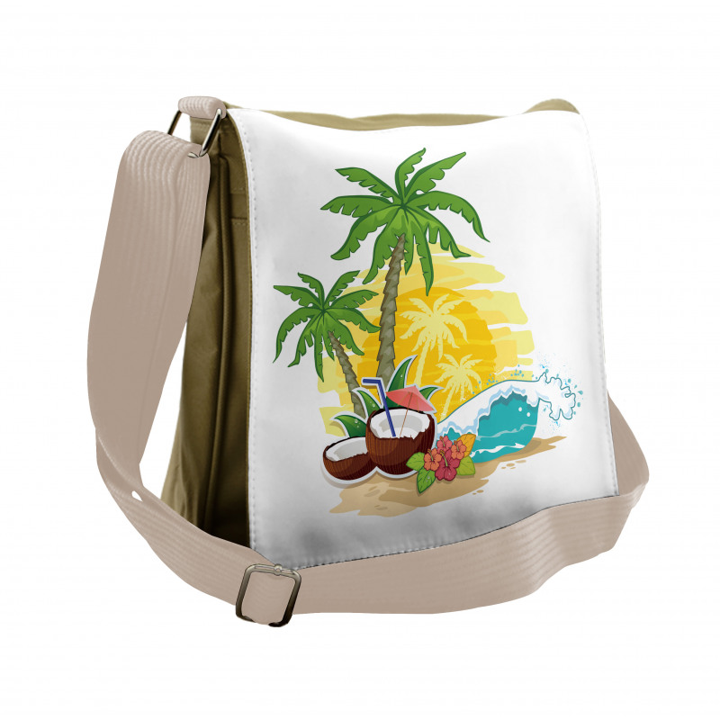 Coconut Drink Palms Messenger Bag