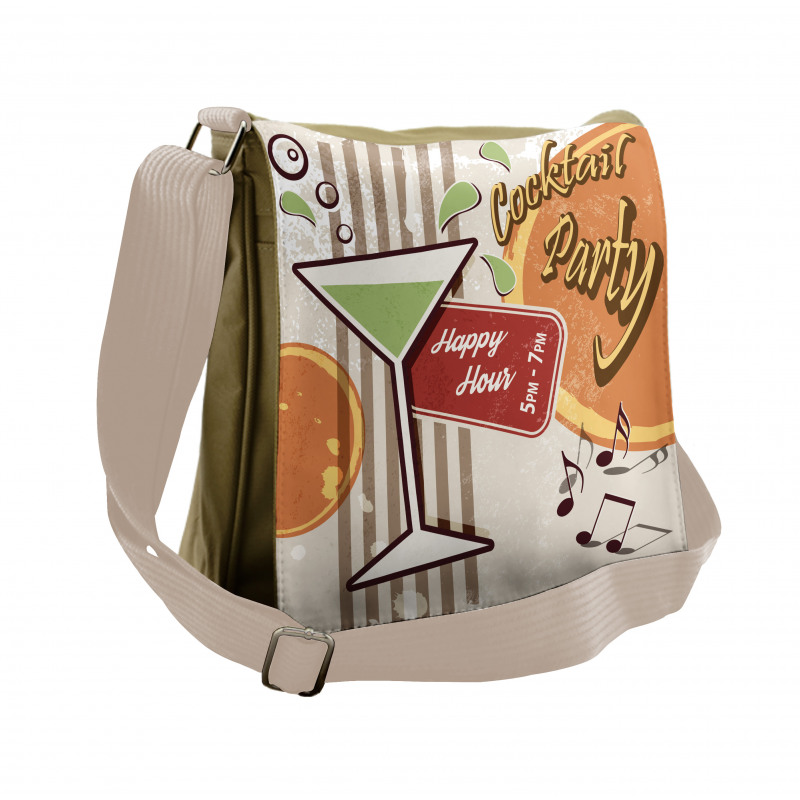 Retro Happy Hour Messenger Bag