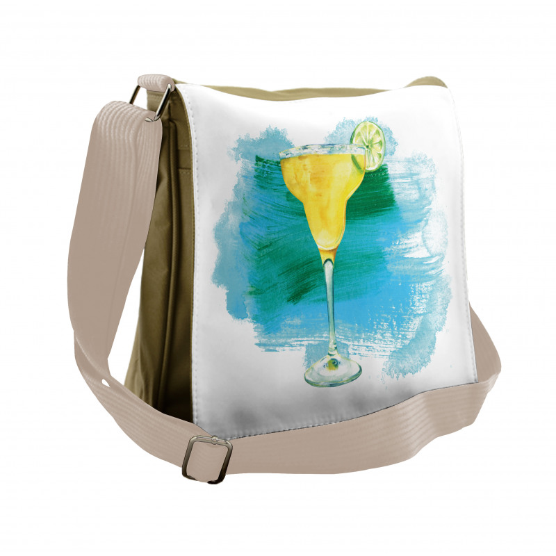 Watercolor Margarita Messenger Bag