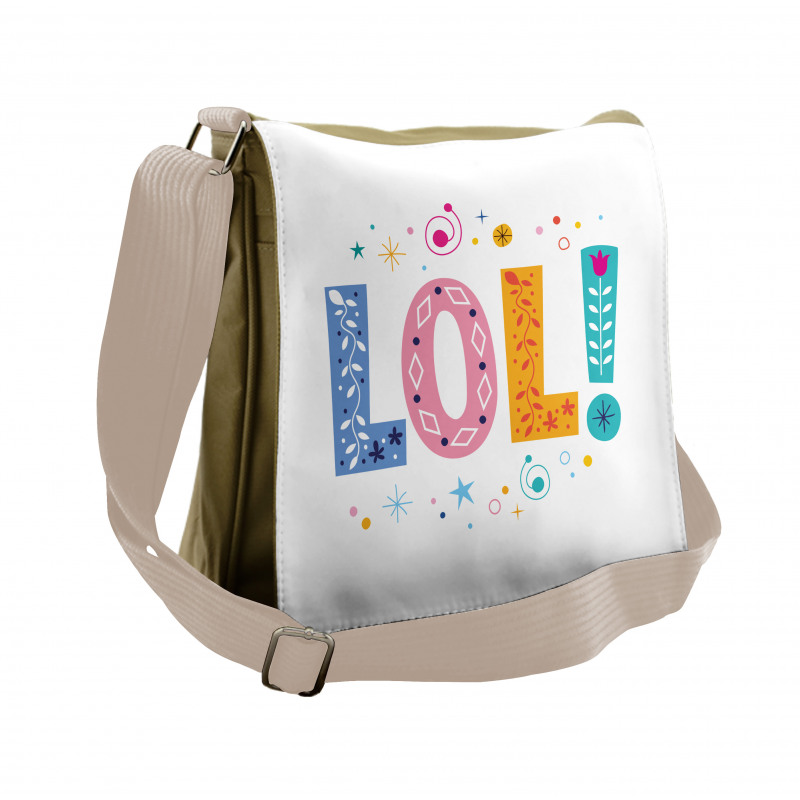 Message Expression Floral Messenger Bag