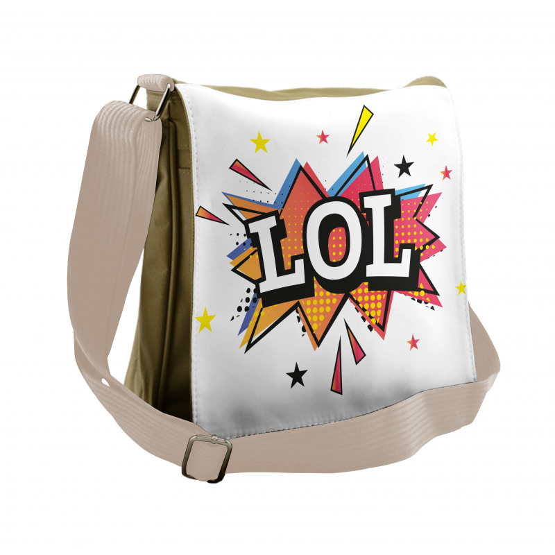 Speech Bubble Colorful Stars Messenger Bag