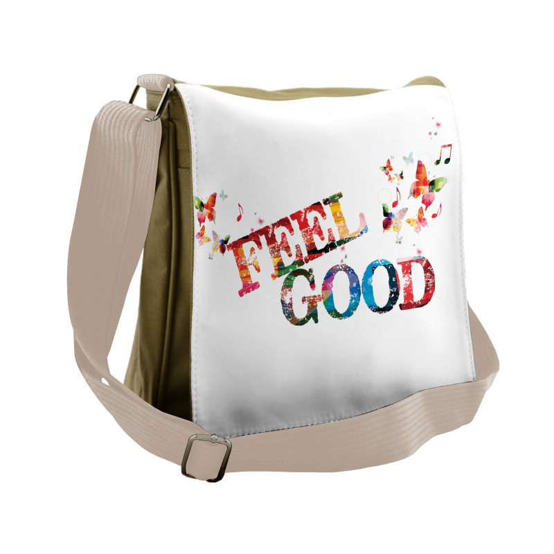 Colorful with Butterflies Messenger Bag