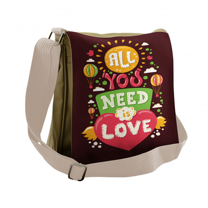 Hot Air Balloons Hipster Art Messenger Bag