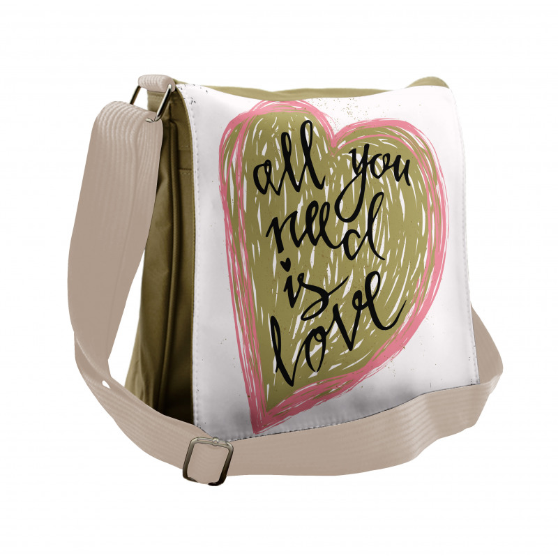 Valentines Day Sketch Art Messenger Bag