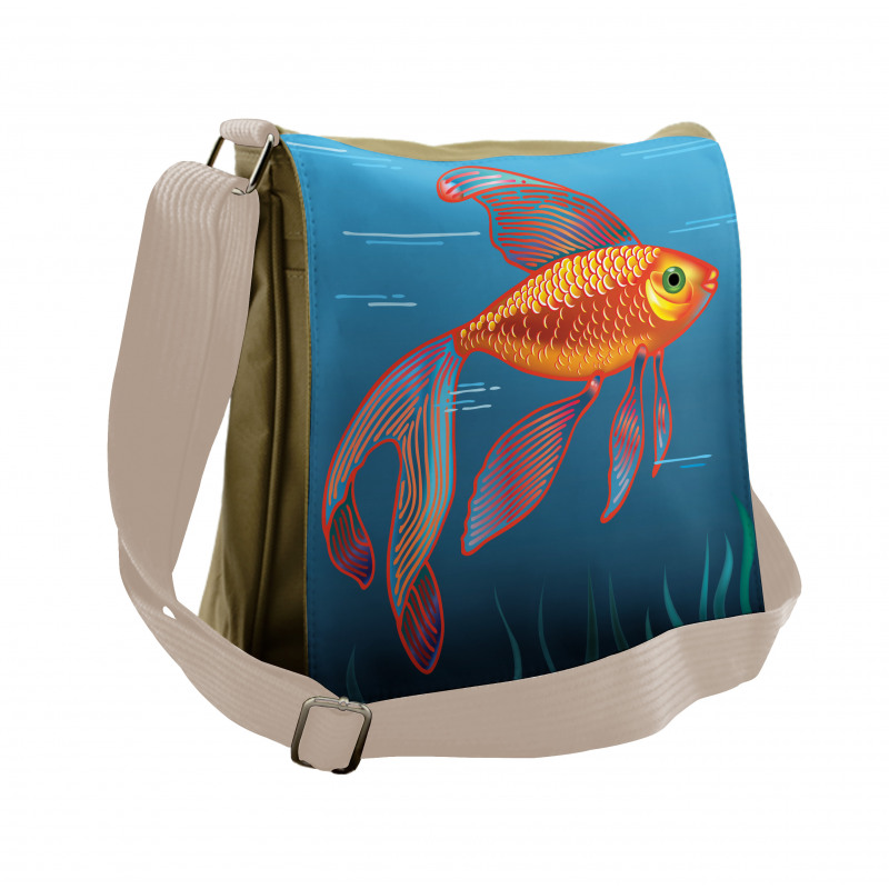 Aquarium Fishes in Water Messenger Bag