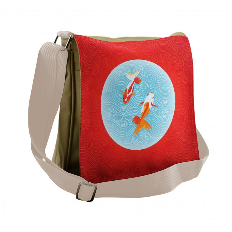 Pair of Fishes Japanese Messenger Bag