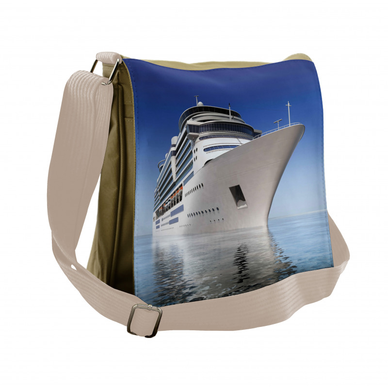 White Ship on the Water Messenger Bag