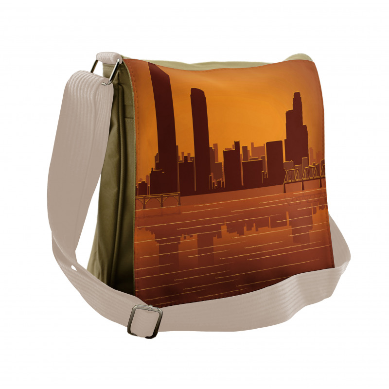 Skyline and Reflection Messenger Bag