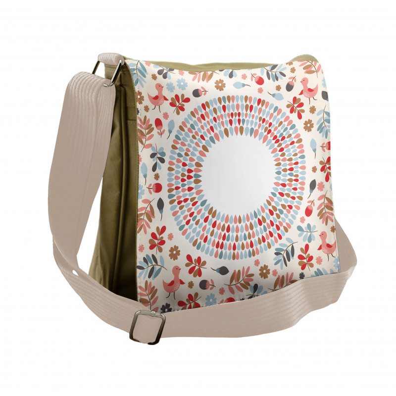 Botany and Birds Art Messenger Bag