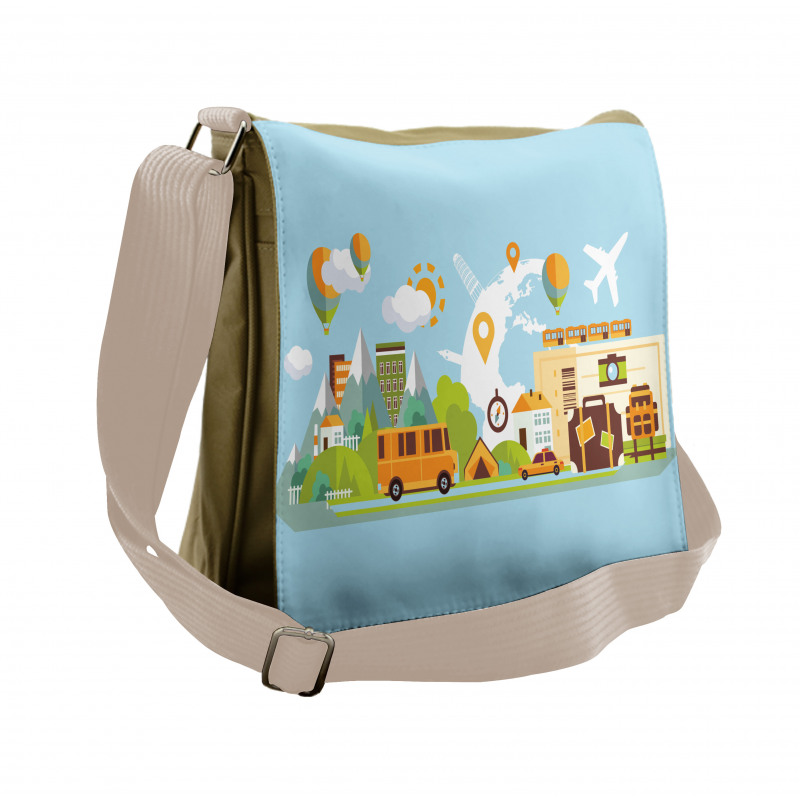 Adventure Vacation Journey Messenger Bag