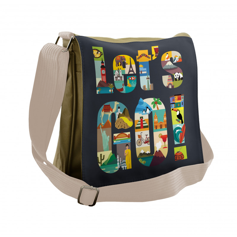 Lets Go Touristic Places Messenger Bag